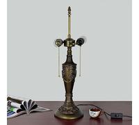 Vintage 22" Table Lamp Base Replacement with Pull Chain Switch - 16" Tiffany Style Stained Glass Compatible Resin Base for Home Decor and Lighting Solutions