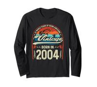 Vintage 22nd Birthday 22 Year-Old Fishing Lovers Born 2004 Long Sleeve T-Shirt