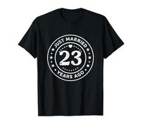 Vintage 23rd Wedding Anniversary Just Married 23 Years Ago T-Shirt