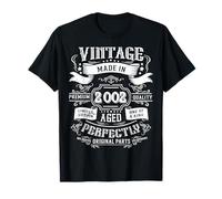 Vintage 24th Birthday Decorations Men Funny 2002 24 Birthday T-Shirt