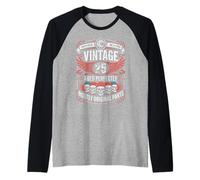 Vintage 25th Birthday Gifts for Men Women 25 Years Old Raglan Baseball Tee