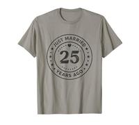 Vintage 25th Wedding Anniversary Just Married 25 Years Ago T-Shirt