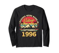 Vintage 29th Birthday Legends Were Born In September 1996 Long Sleeve T-Shirt