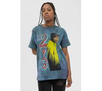 Vintage 2PAC Dye Wash T Shirt Tupac Shakur Blue XXL