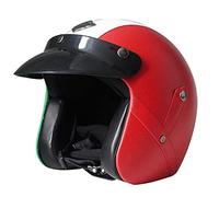 Vintage 3/4 Open-Face Adult Motorcycle Helmet Half Unisex Motorbike Helmet with Sun Visor for Adult Men Women ECE/DOT Certified Helmet,Italian Flag,M