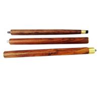 Vintage 3-Fold Wooden Walking Stick Handle Only - Brass Cane Handle + Solid Wooden Shaft, Classic Antique Style, Durable Mobility Accessory for Men & Women