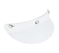 Vintage 3-Snap Motorcycle Helmet Visor Peak UV for Most Open Face Half Face Or Vintage Helmets,15cm x 5cm - White