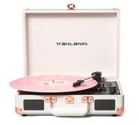Vintage 3-Speed Portable Suitcase Turntable Record Player with Built-in Speakers