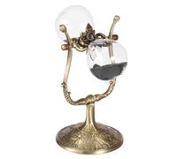 Vintage 30 Minute Hourglass Sand Timer Brass Engraved Rotating Sand Clock Stand Metal Frame Decorative 30 Minute Sand Clock Timer Sand Watch for Home Desk Office Decoration