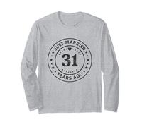 Vintage 31st Wedding Anniversary Just Married 31 Years Ago Long Sleeve T-Shirt