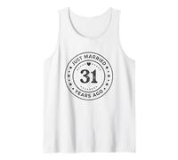 Vintage 31st Wedding Anniversary Just Married 31 Years Ago Tank Top