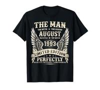 Vintage 32 Year Old Gifts For Men August 1993 32nd Birthday T-Shirt