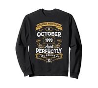 Vintage 32nd Birthday Legends Were Born In October 1993 Sweatshirt