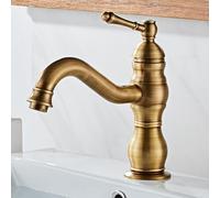 Vintage 360° Rotating Bathroom Sink Taps - Antique Style Single Lever Basin Faucet for Modern and Classic Bathrooms, Short Design for Easy Use