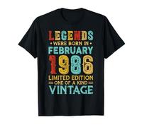 Vintage 36th Birthday Legend Limted Born In February 1986 T-Shirt