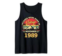 Vintage 36th Birthday Legends were Born in November 1989 Tank Top