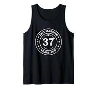 Vintage 37th Wedding Anniversary Just Married 37 Years Ago Tank Top