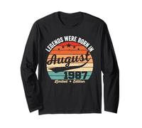 Vintage 38th Birthday Legends Were Born In August 1987 Long Sleeve T-Shirt