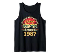 Vintage 38th Birthday Legends were Born in October 1987 Tank Top
