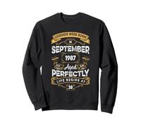 Vintage 38th Birthday Legends Were Born In September 1987 Sweatshirt