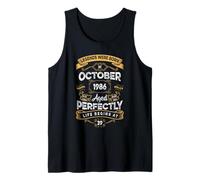Vintage 39th Birthday Legends were Born in October 1986 Tank Top