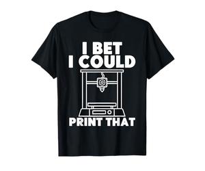 Vintage 3D Printer Gifts 3D Printing Funny T-Shirt - Unisex Adult, 3D Printing Theme, Black, Small