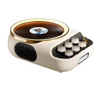 Vintage 4-in-1 CD Player, Portable CD Player with Speakers, Desktop Bluetooth CD Music Player, with LED Ambient Lighting, LCD Display, 3.5mm AUX, Rechargeable, for Car Or Home