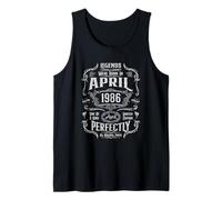 Vintage 40th Birthday Legends were Born in April 1986 Tank Top