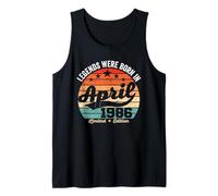Vintage 40th Birthday Legends were Born in April 1986 Tank Top