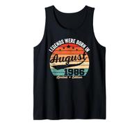 Vintage 40th Birthday Legends were Born in August 1986 Tank Top
