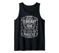 Vintage 40th Birthday Legends were Born in February 1986 Tank Top