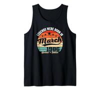 Vintage 40th Birthday Legends were Born in March 1986 Tank Top
