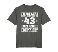Vintage 43th Birthday Decorations Men 43 Year Old Gifts T-Shirt