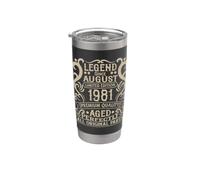 Vintage 45th Birthday Legend Since August 1981 Men Women Stainless Steel Insulated Tumbler