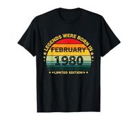 Vintage 45th Birthday Legends Were Born In February 1980 T-Shirt