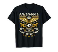 Vintage 47th Birthday Decorations Men Funny 47 Birthday T-Shirt