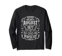 Vintage 48th Birthday Legends Were Born In August 1977 Long Sleeve T-Shirt