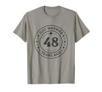 Vintage 48th Wedding Anniversary Just Married 48 Years Ago T-Shirt
