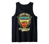 Vintage 49th Birthday Legend Since February 1977 Tank Top