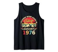 Vintage 49th Birthday Legends Were Born In August 1976 Tank Top