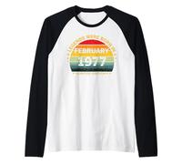 Vintage 49th Birthday Legends were Born in February 1977 Raglan Baseball Tee