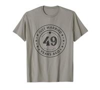 Vintage 49th Wedding Anniversary Just Married 49 Years Ago T-Shirt