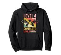 Vintage 4th Year Wedding Anniversary Funny Level 4 Complete Pullover Hoodie