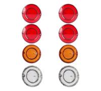 Vintage 5 Inch Tail Lights 24V, 127mm Dia LED Round Tail Light Assembly Rear Lamp Combination Vintage Stop Break Tail Lights Suitable for Iveco Buses and Other Vehicles Real Lights 8-pcs