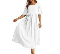 Vintage 50's Dresses Maxi Beach Coverups for Women Trendy Outfits Half Handkerchief Hem Dress Plus Size Maternity Clothing Glittery Prom Dress Costume White