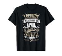 Vintage 50th Birthday Legends Born April 1975 50 Years Old T-Shirt