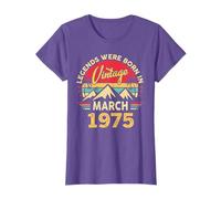 Vintage 50th Birthday Legends Were Born In March 1975 T-Shirt