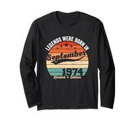 Vintage 51st Birthday Legends Were Born In September 1974 Long Sleeve T-Shirt