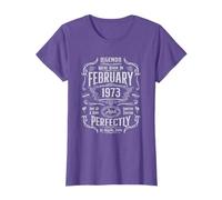 Vintage 52nd Birthday Legends Were Born In February 1973 T-Shirt