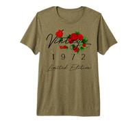 Vintage 54th Birthday Decorations Vintage 1972 54 Years Old Premium T-Shirt